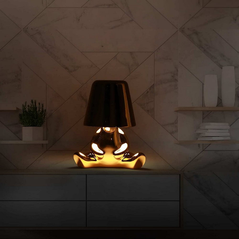 Little Golden Man Desk Lamp Touch Night Light with 3 Level Brightness Style 3