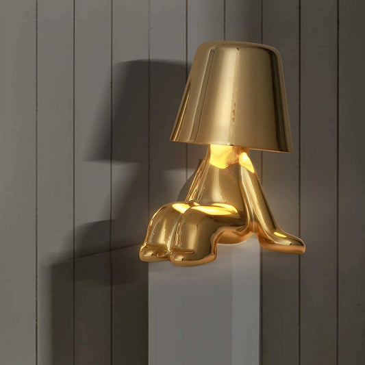 Little Golden Man Desk Lamp Touch Night Light with 3 Level Brightness Style 4