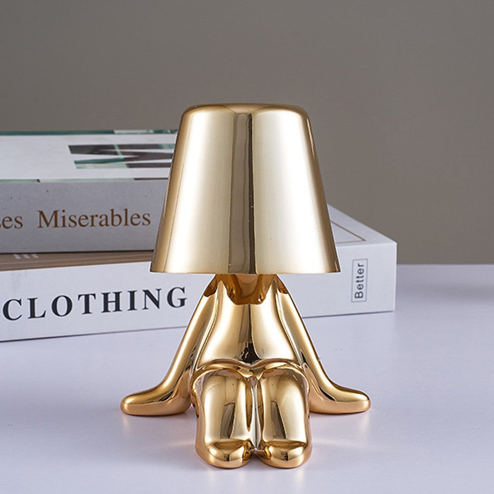 Little Golden Man Desk Lamp Touch Night Light with 3 Level Brightness Style 4