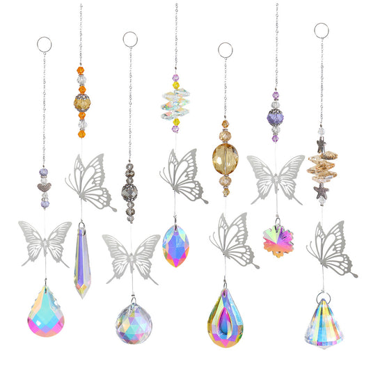 Set of 7Pcs Butterfly Suncatcher Hanging Sun Catcher Pendant