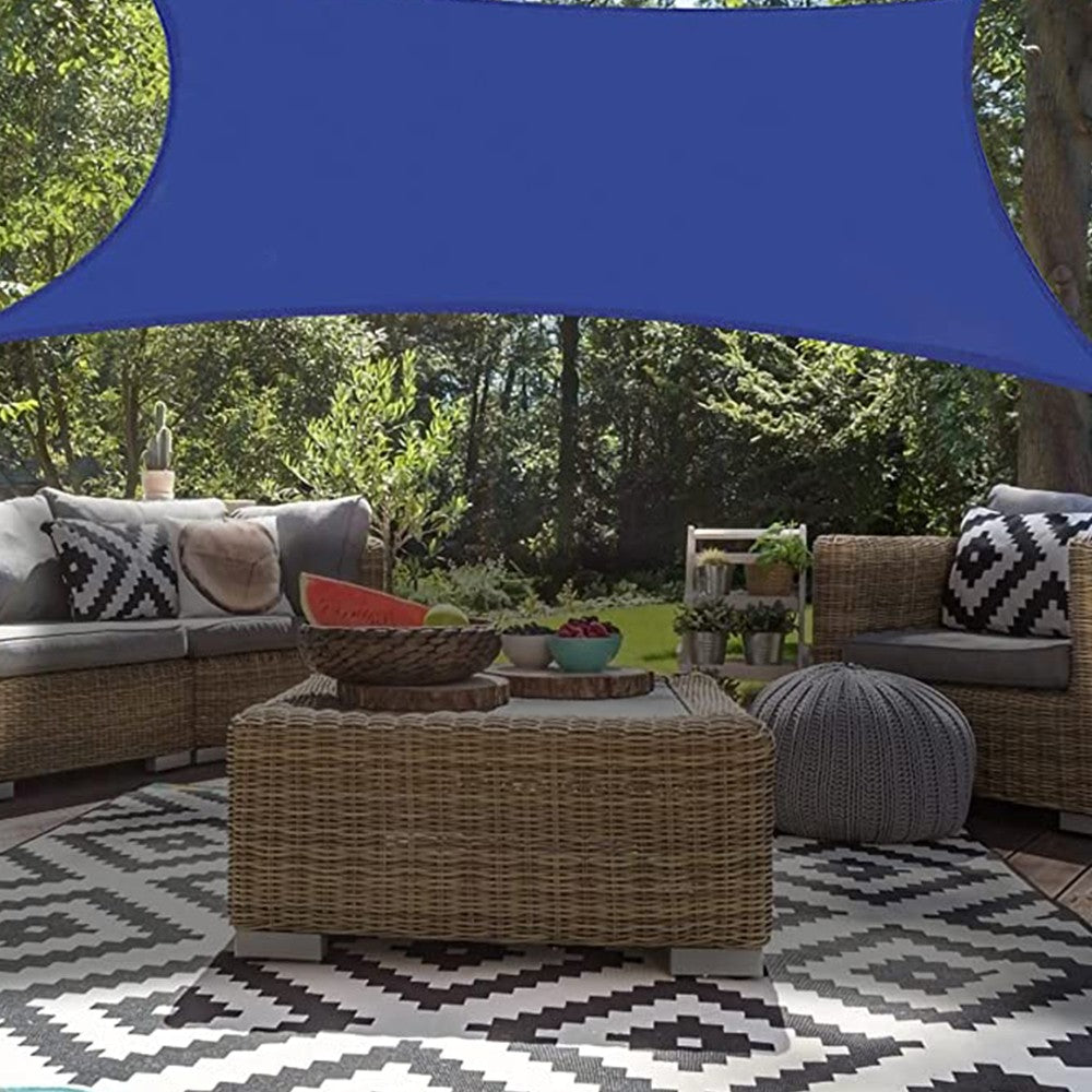 3x3m Water Resistant Sun Shade Sail Canopy UV Block Pergola Shade Cover Blue