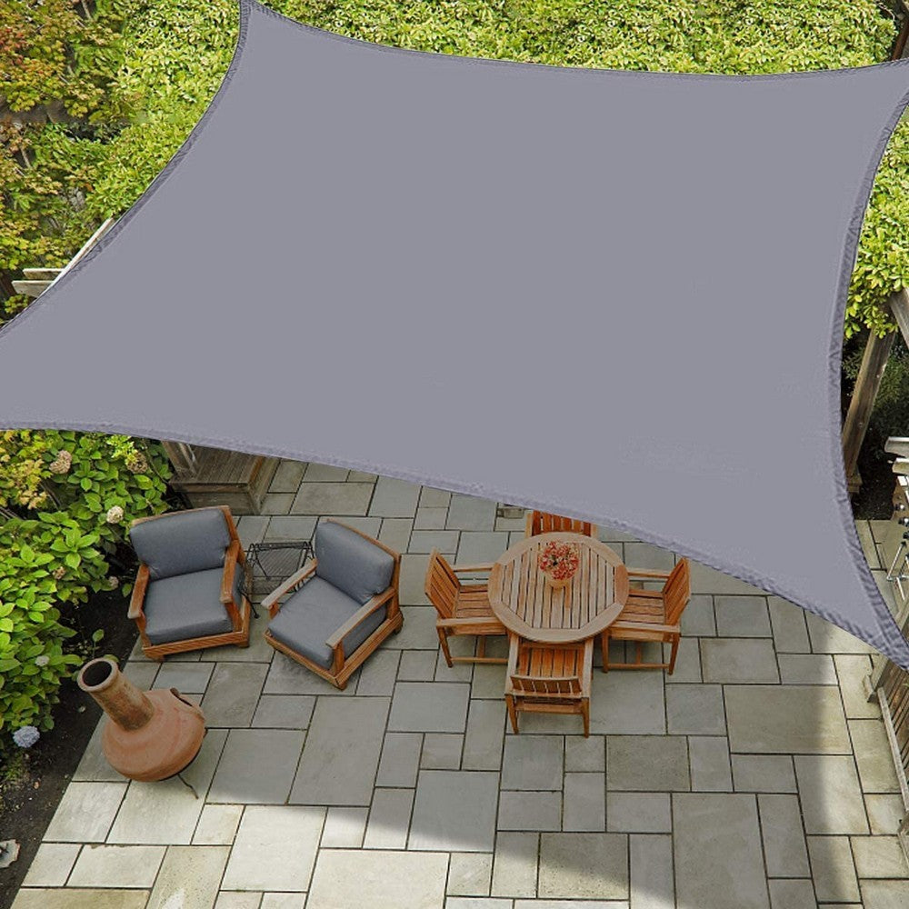 3x3m Water Resistant Sun Shade Sail Canopy UV Block Pergola Shade Cover Grey