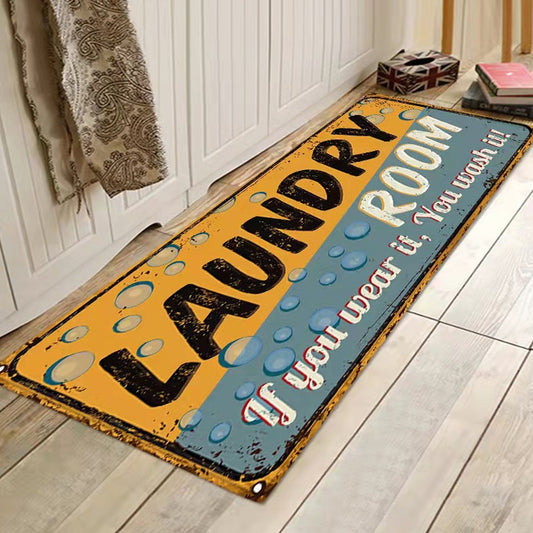 40x120cm Printed Laundry Room Rug Runner Non Slip Floor Mat Style 4