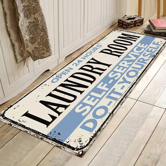 40x120cm Printed Laundry Room Rug Runner Non Slip Floor Mat Style 6