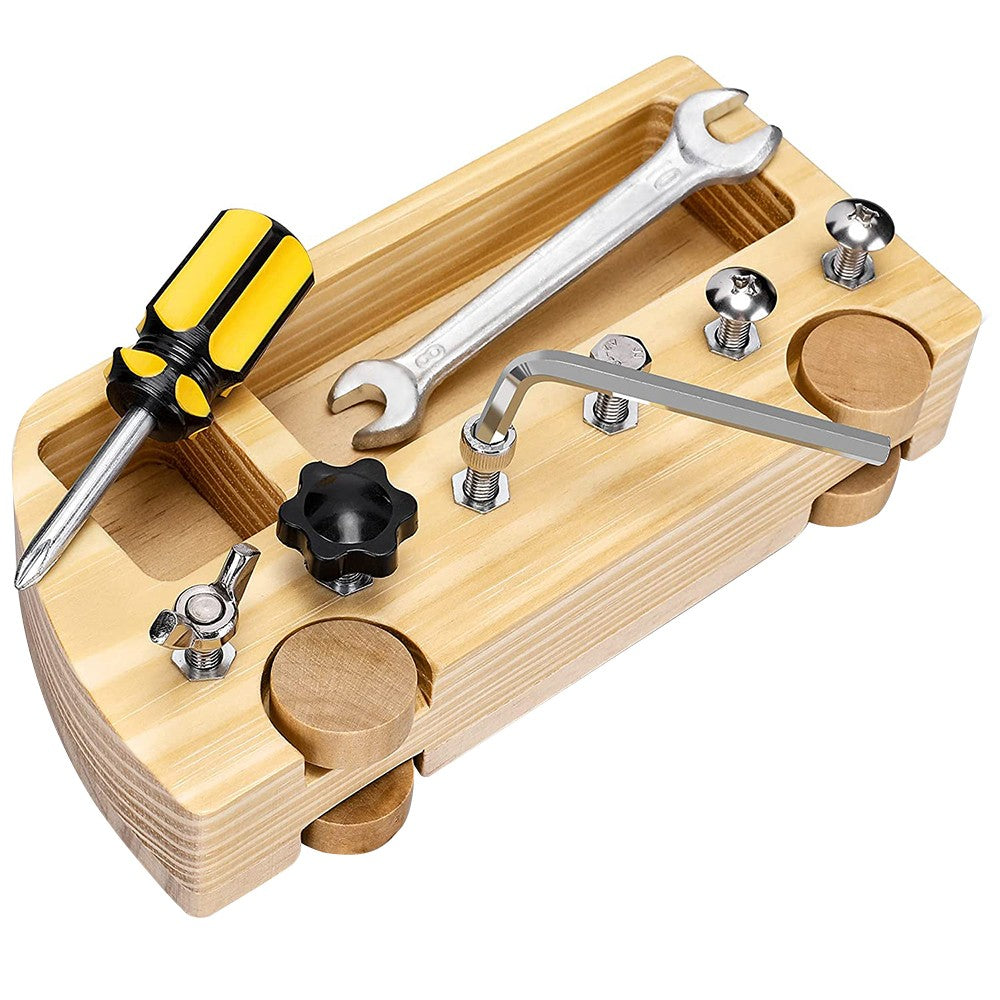 Set of Kids Bus Nuts Screw Driver Board Toy Montessori Educational Learning Toy