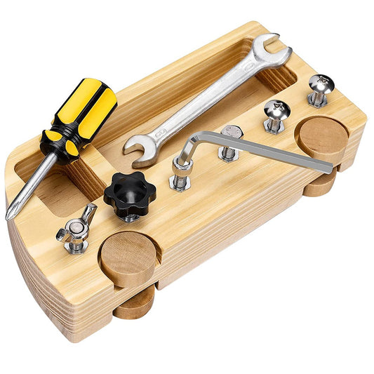 Set of Kids Bus Nuts Screw Driver Board Toy Montessori Educational Learning Toy