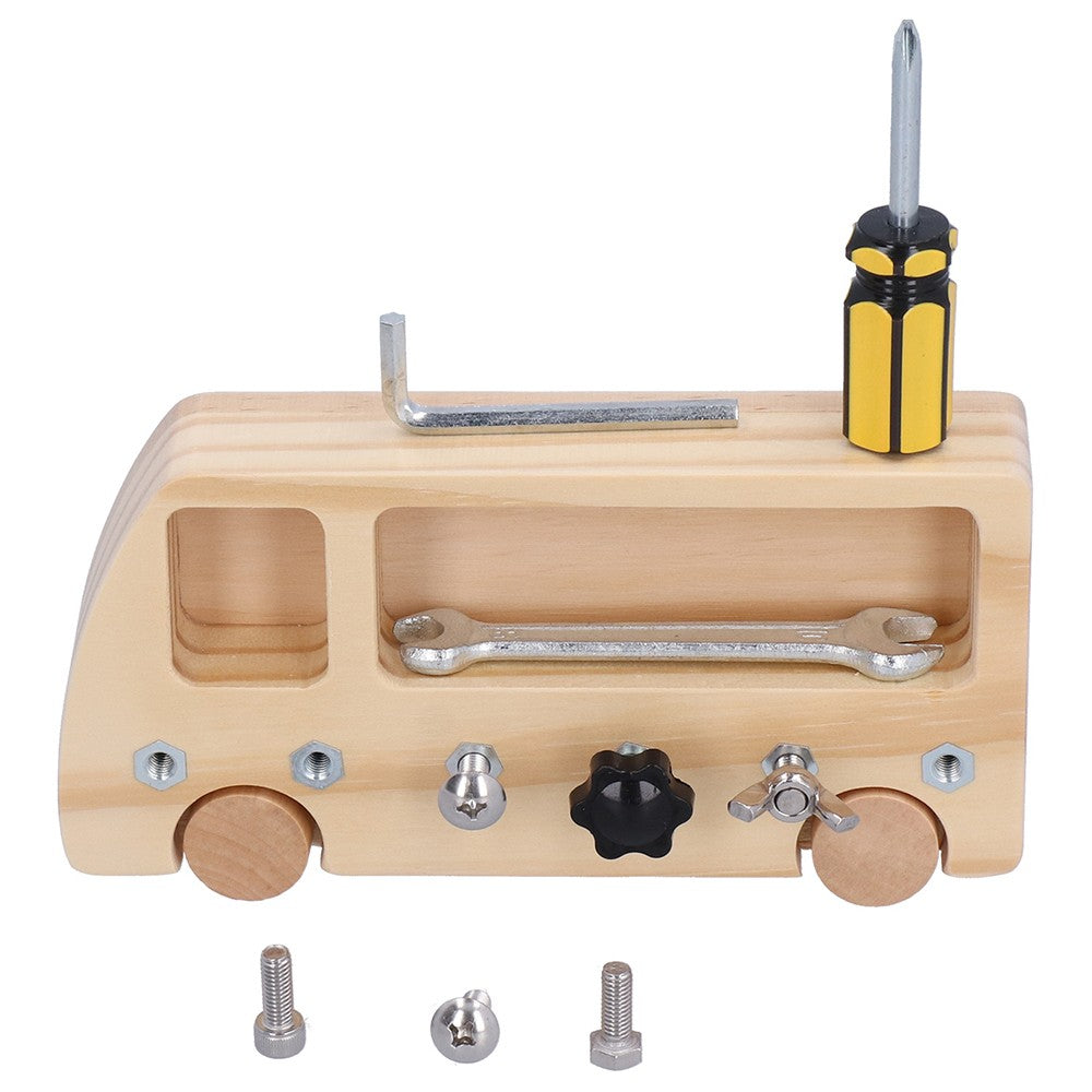 Set of Kids Bus Nuts Screw Driver Board Toy Montessori Educational Learning Toy
