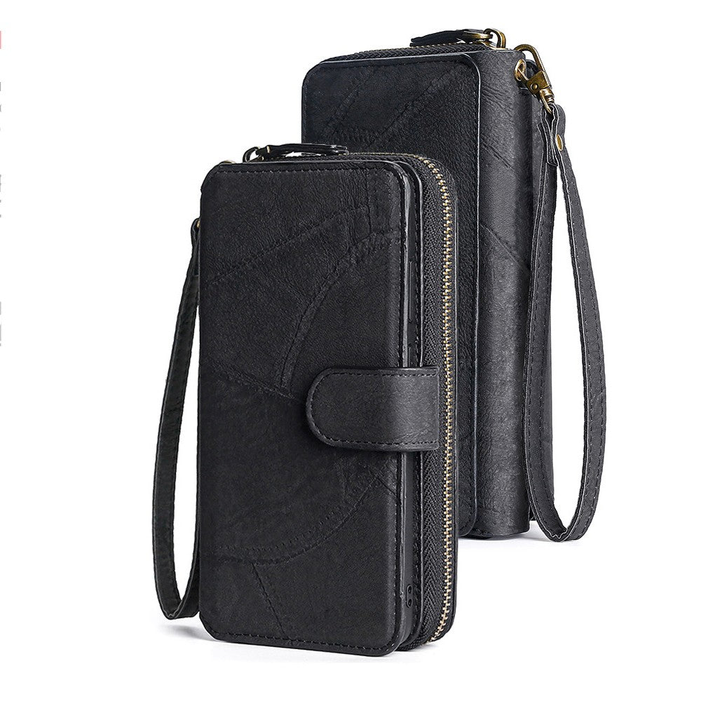 for iPhone 14 Detachable Flip Phone Wallet Case with Card Holder Black