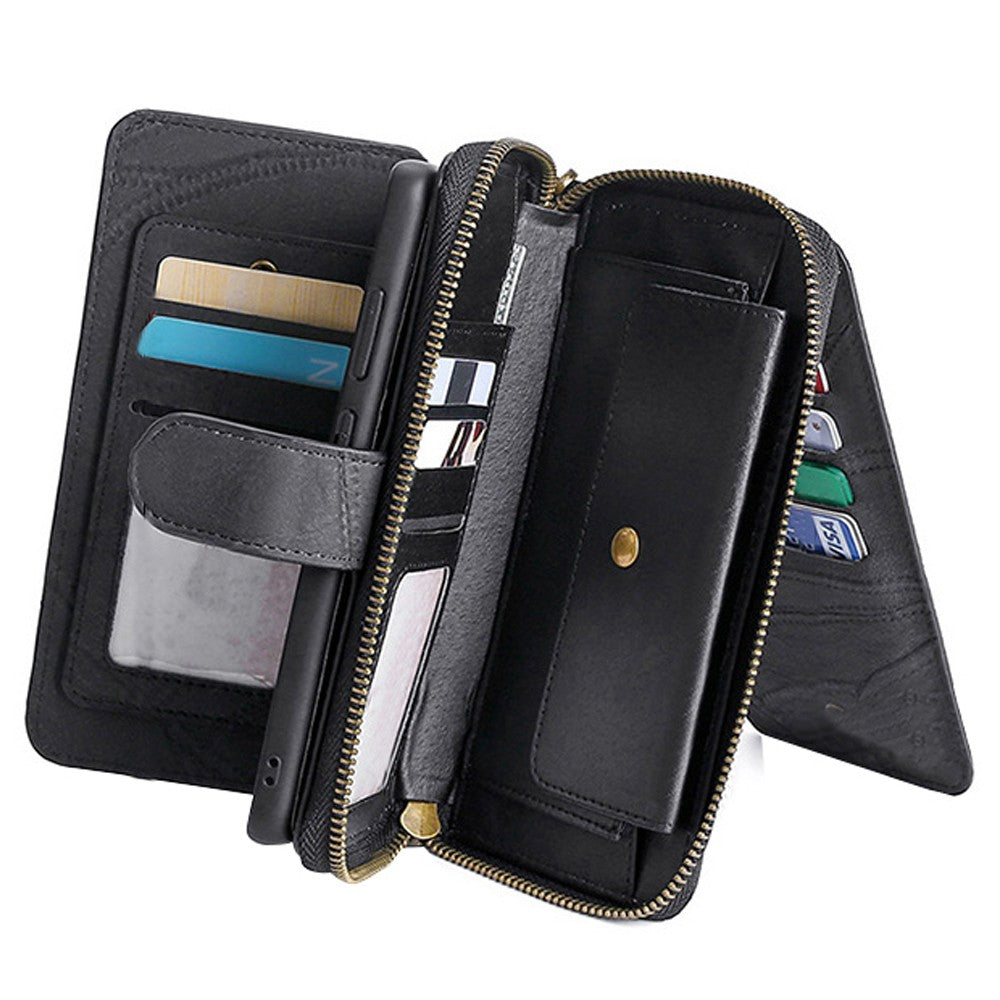 for iPhone 14 plus Detachable Flip Phone Wallet Case with Card Holder Black