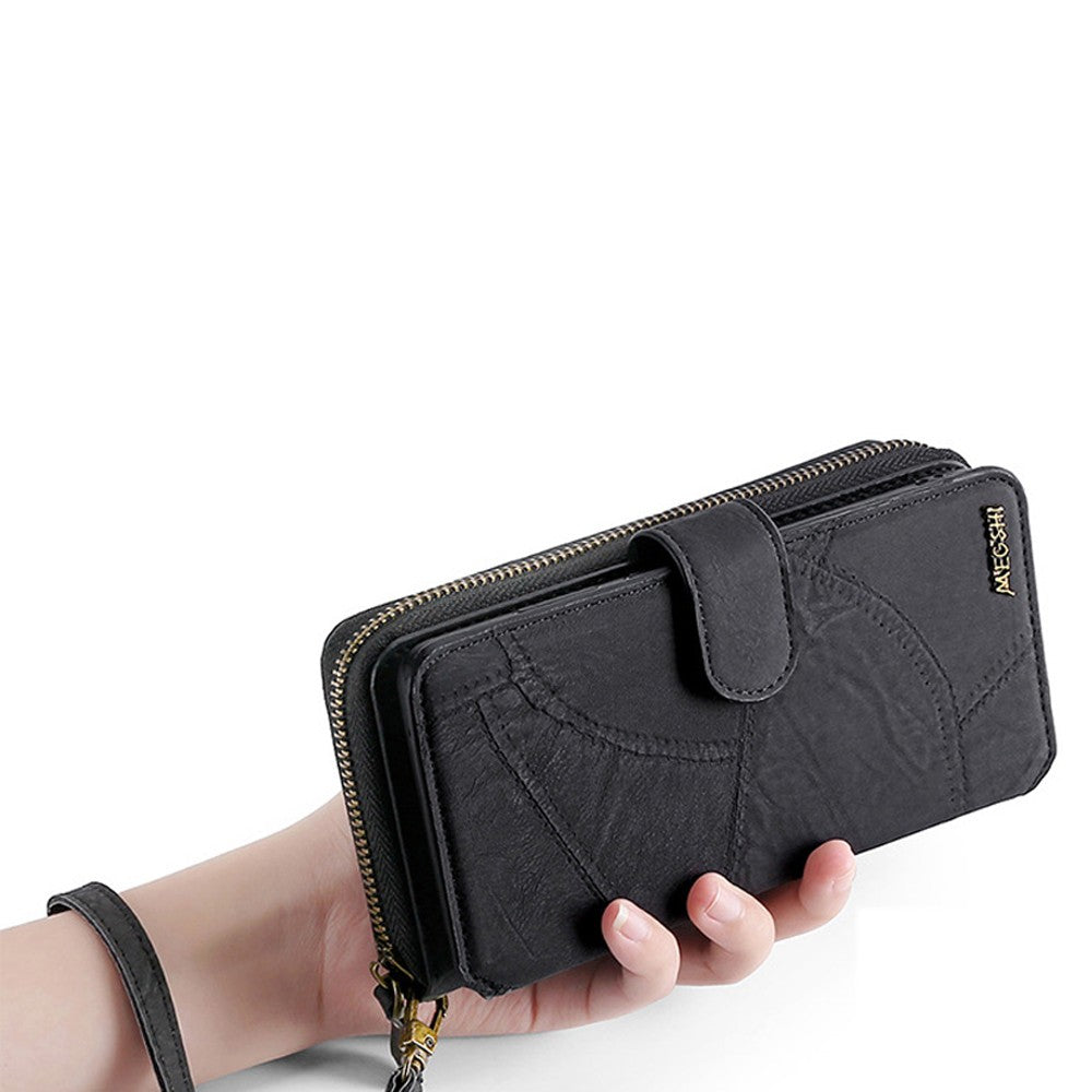 for iPhone 14 plus Detachable Flip Phone Wallet Case with Card Holder Black