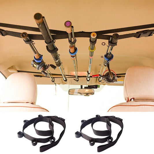 Pair of Vehicle Fishing Rod Strap Holder Fishing Rod Storage Rack for SUVs
