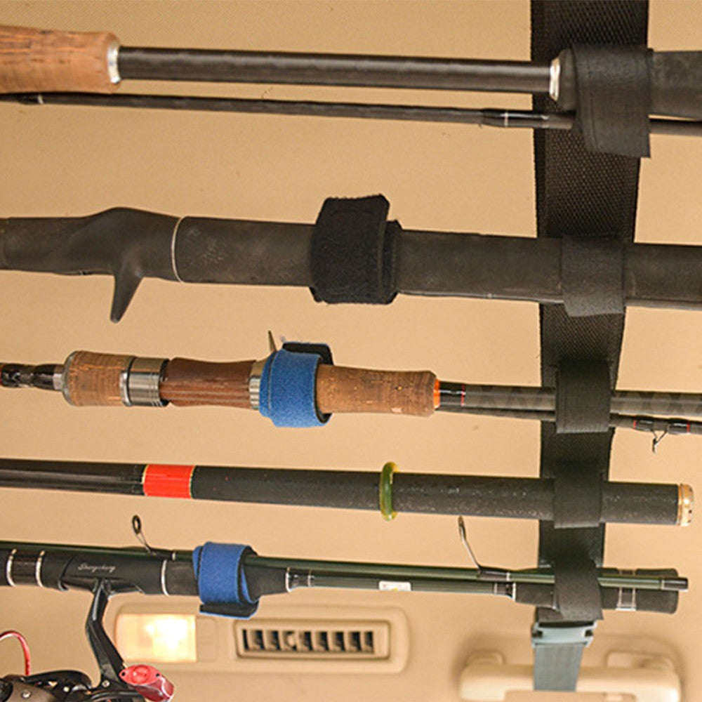Pair of Vehicle Fishing Rod Strap Holder Fishing Rod Storage Rack for SUVs