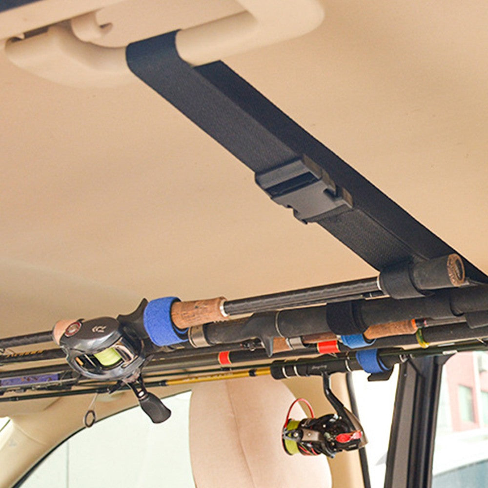 Pair of Vehicle Fishing Rod Strap Holder Fishing Rod Storage Rack for SUVs