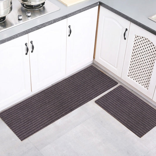 Set of 2Pcs 40cm Stripe Kitchen Mat Anti Slip Doormat Bathroom Floor Rug Coffee