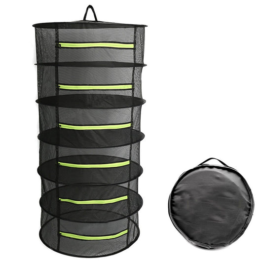 6 Layer Herb Plant Drying Rack Foldable Hanging Drying Rack Net with Storage Bag
