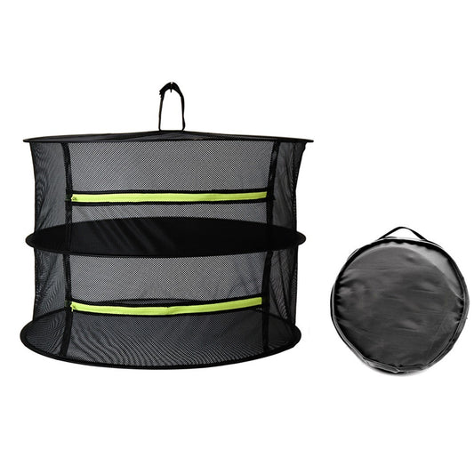 2 Layer Herb Plant Drying Rack Foldable Hanging Drying Rack Net with Storage Bag