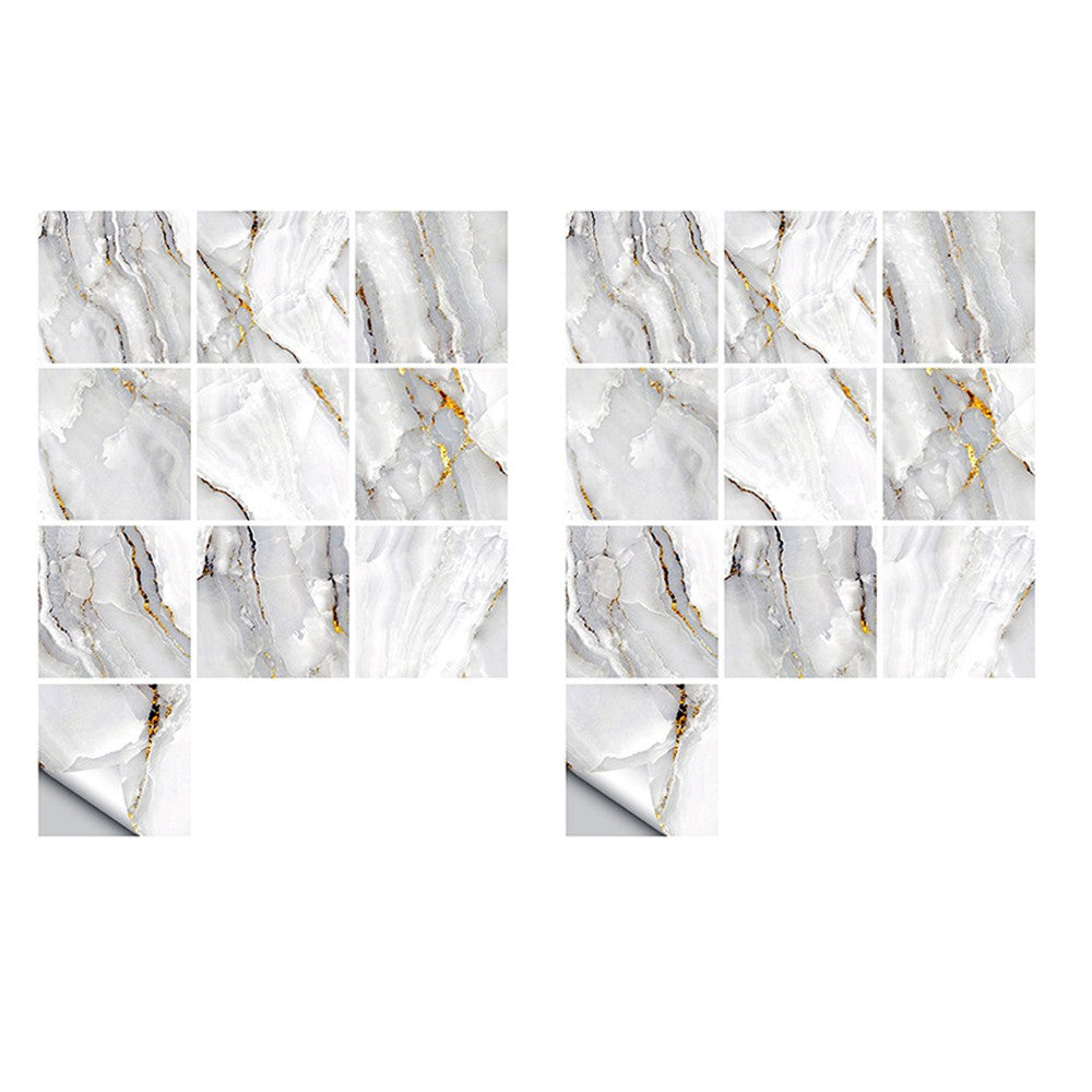 20Pcs 15x15cm Marble Style Tile Wall Stickers Removable Wallpaper Decal Style 1