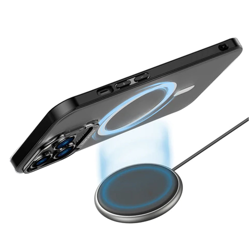 For iPhone 14promax Magnetic Phone Protective Case MagSafe Compatible Case Black