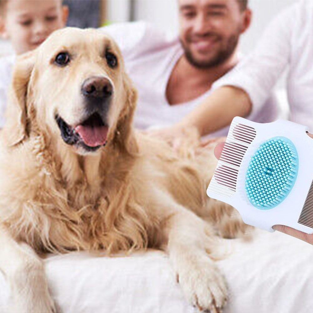 4Pcs 3 in 1 Pet Grooming Brush with Combs Cat Dog Massage Comb Random Color