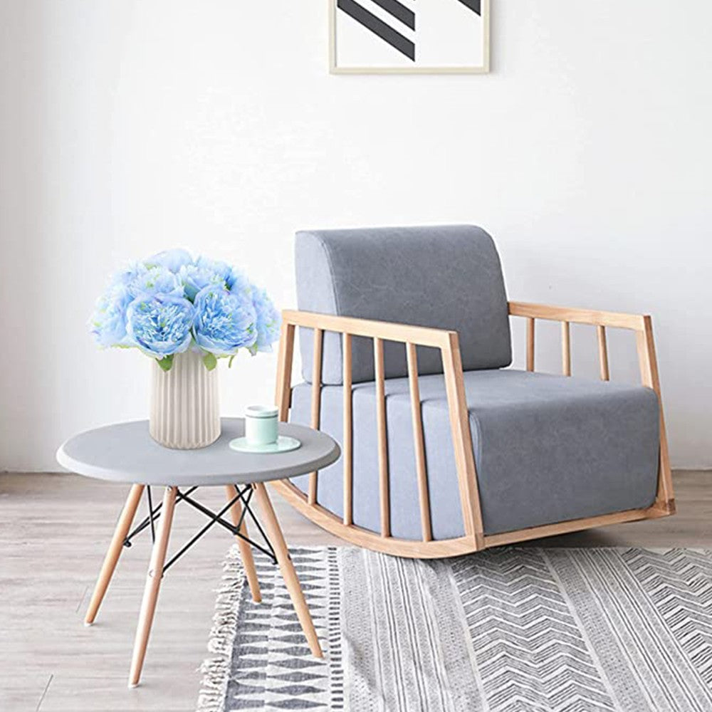 2 Bunches Artificial Peony Single Stem Faux Silk Flower Wedding Decor Blue