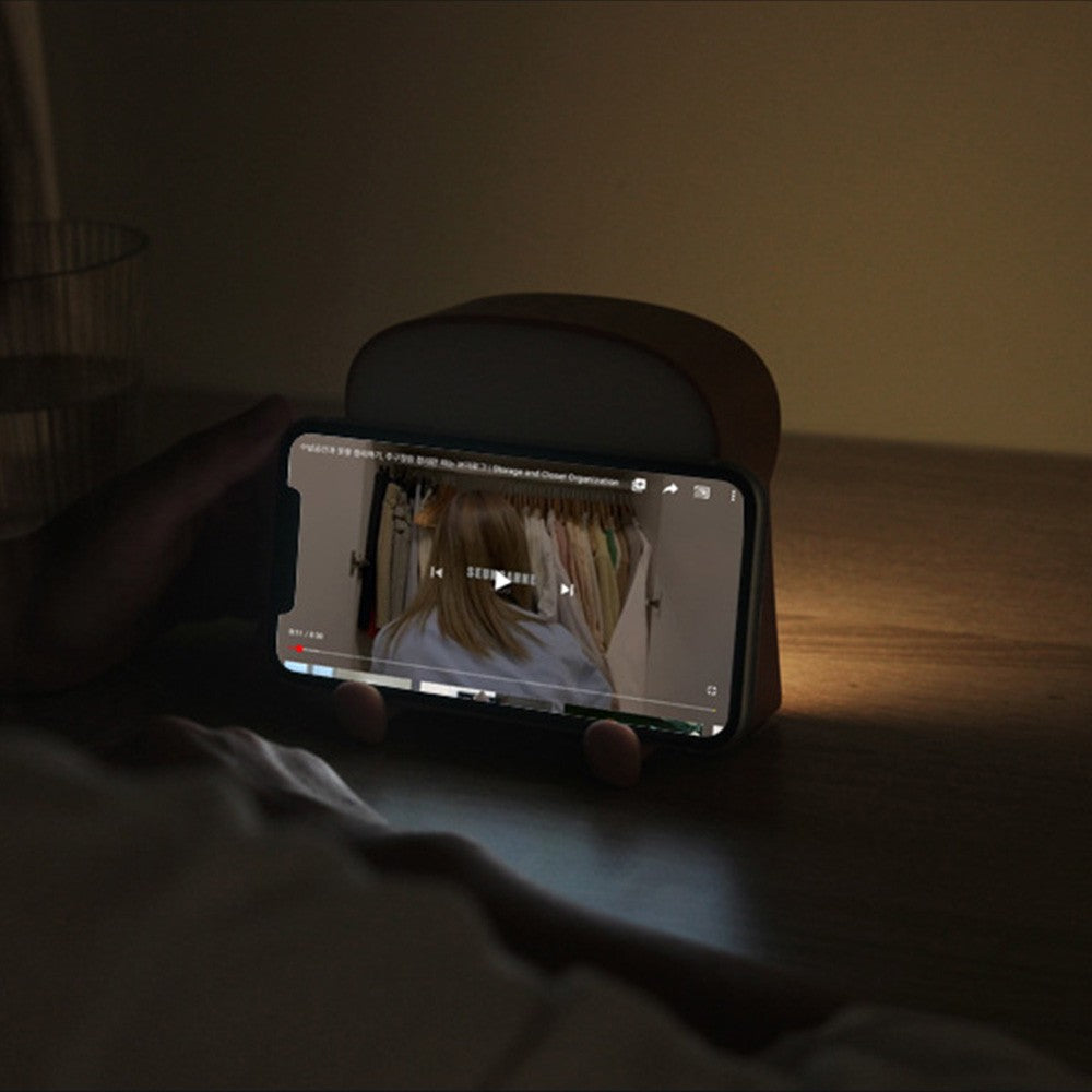 LED Touch Lamp Rechargeable Toast Bread Night Light Bedroom Bedside Lamp Style 1