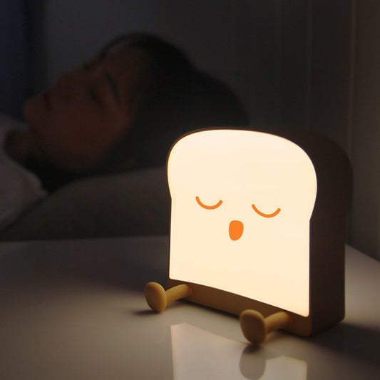 LED Touch Lamp Rechargeable Toast Bread Night Light Bedroom Bedside Lamp Style 2