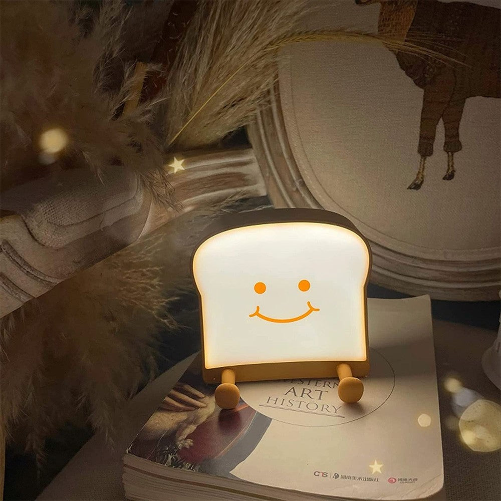 LED Touch Lamp Rechargeable Toast Bread Night Light Bedroom Bedside Lamp Style 3