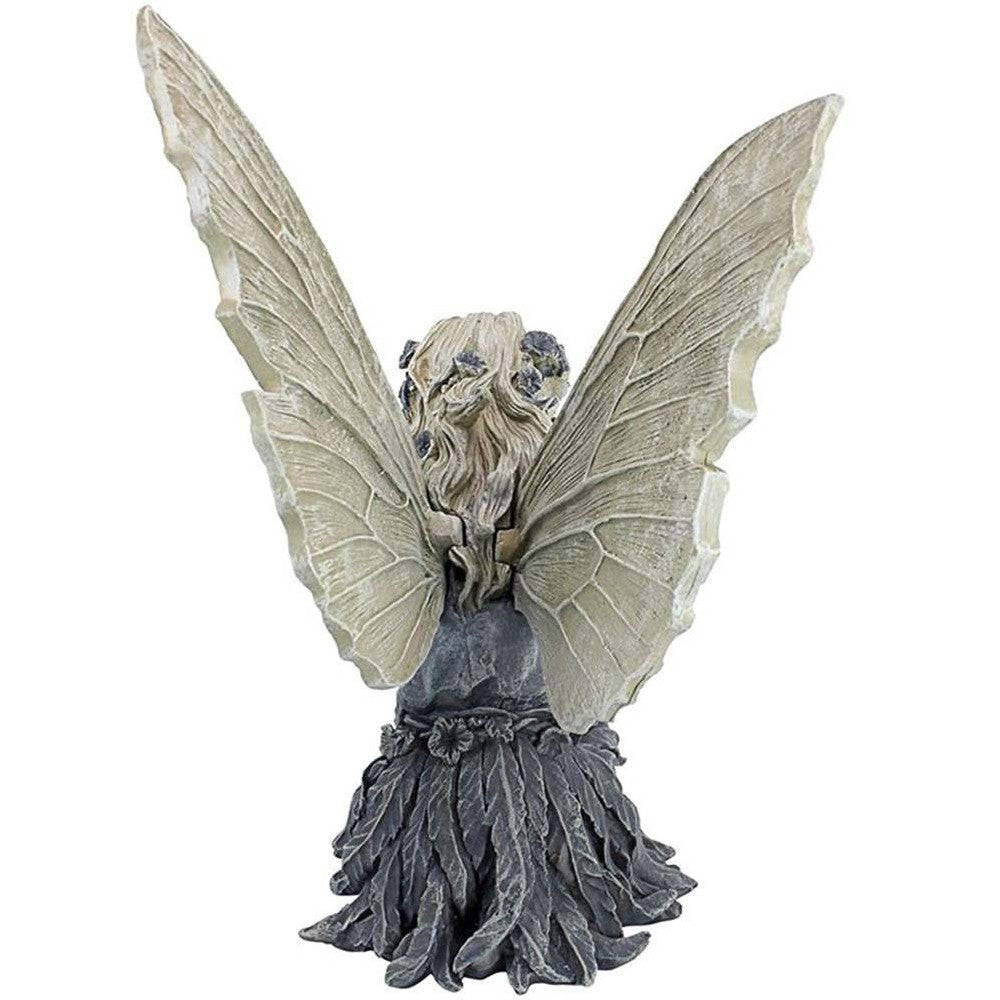 1Pc Garden Sitting Fairy Resin Bird Feeder Statue Figurine Garden Yard Decor