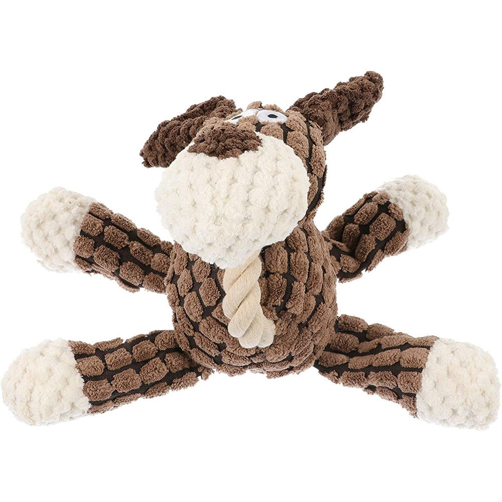 Squeaky Pet Dog Toys Puppy Pet Chew Squeaky Plush Toy Teeth Cleaning Toy Coffee