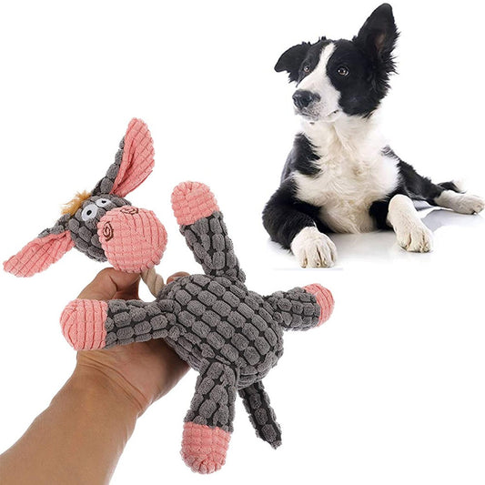 Squeaky Pet Dog Toys Puppy Pet Chew Squeaky Plush Toy Teeth Cleaning Toy Pink