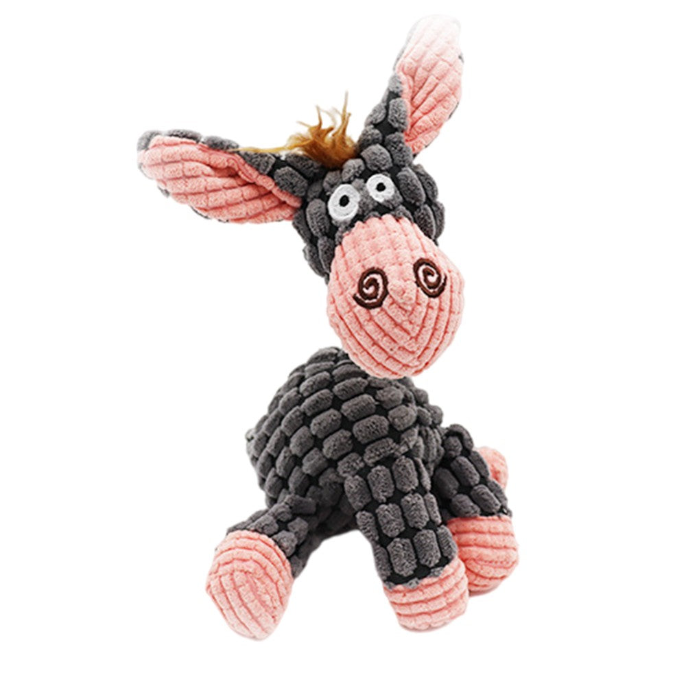 Squeaky Pet Dog Toys Puppy Pet Chew Squeaky Plush Toy Teeth Cleaning Toy Pink