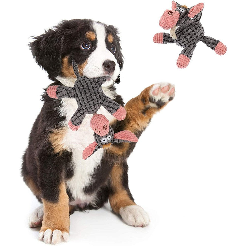 Squeaky Pet Dog Toys Puppy Pet Chew Squeaky Plush Toy Teeth Cleaning Toy Pink