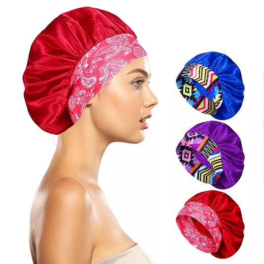 3Pcs Womens Sleeping Hat Shower Cap Sleeping Hair Wrap Bonnet