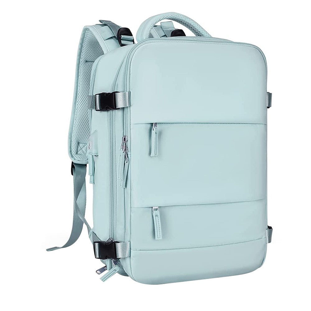 Large Capacity Travel Backpack Hiking Backpack Outdoor Gym Bag Mommy Bag Blue