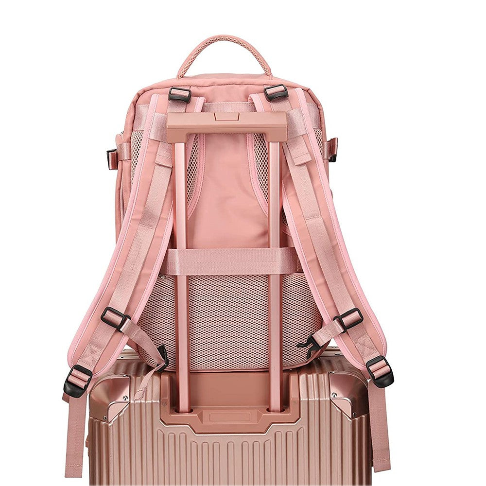 Large Capacity Travel Backpack Hiking Backpack Outdoor Gym Bag Mommy Bag Pink
