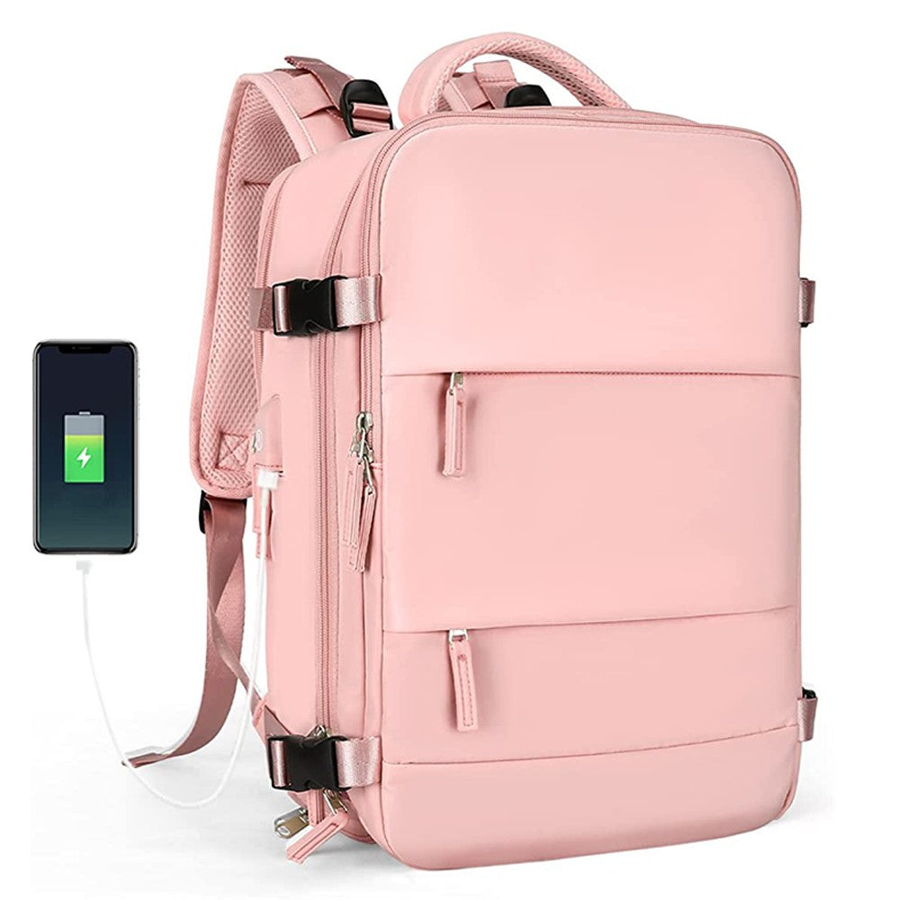 Large Capacity Travel Backpack Hiking Backpack Outdoor Gym Bag Mommy Bag Pink