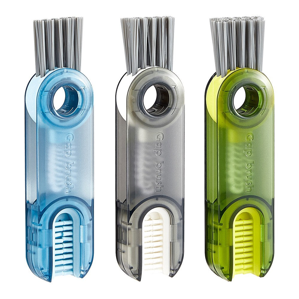 3Pcs 3 in1 Bottle Cup Lid Cleaning Brush Multi Function Crevice Detail Brush