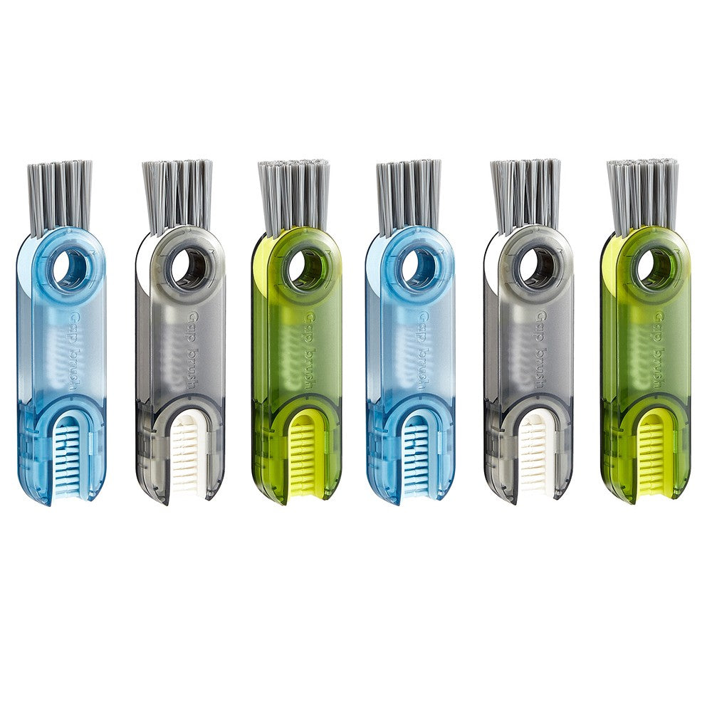 6Pcs 3 in1 Bottle Cup Lid Cleaning Brush Multi Function Crevice Detail Brush