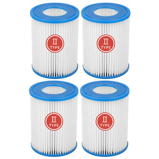 4Pcs Swimming Pool Pump Cartridge Filter for Bestway Type II Filter