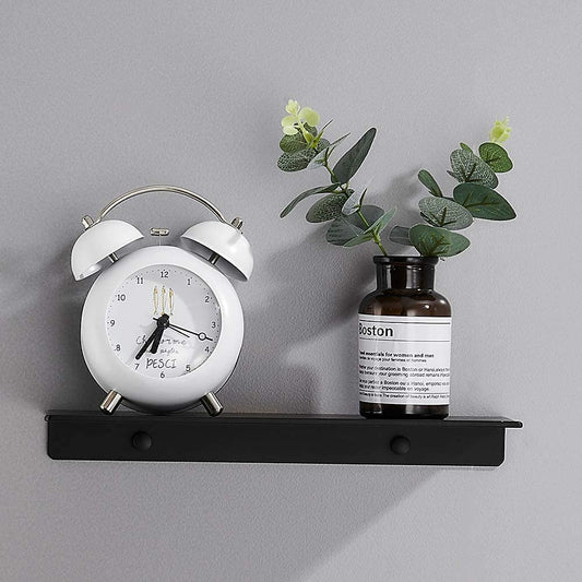 30cm Bathroom Floating Shelf Wall Mounted Cosmetic Storage Display Rack Black