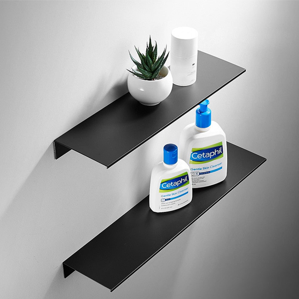 40cm Bathroom Floating Shelf Wall Mounted Cosmetic Storage Display Rack Black