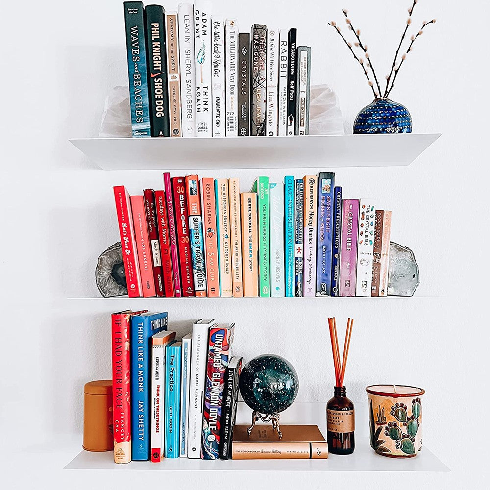 30cm Bathroom Floating Shelf Wall Mounted Cosmetic Storage Display Rack White