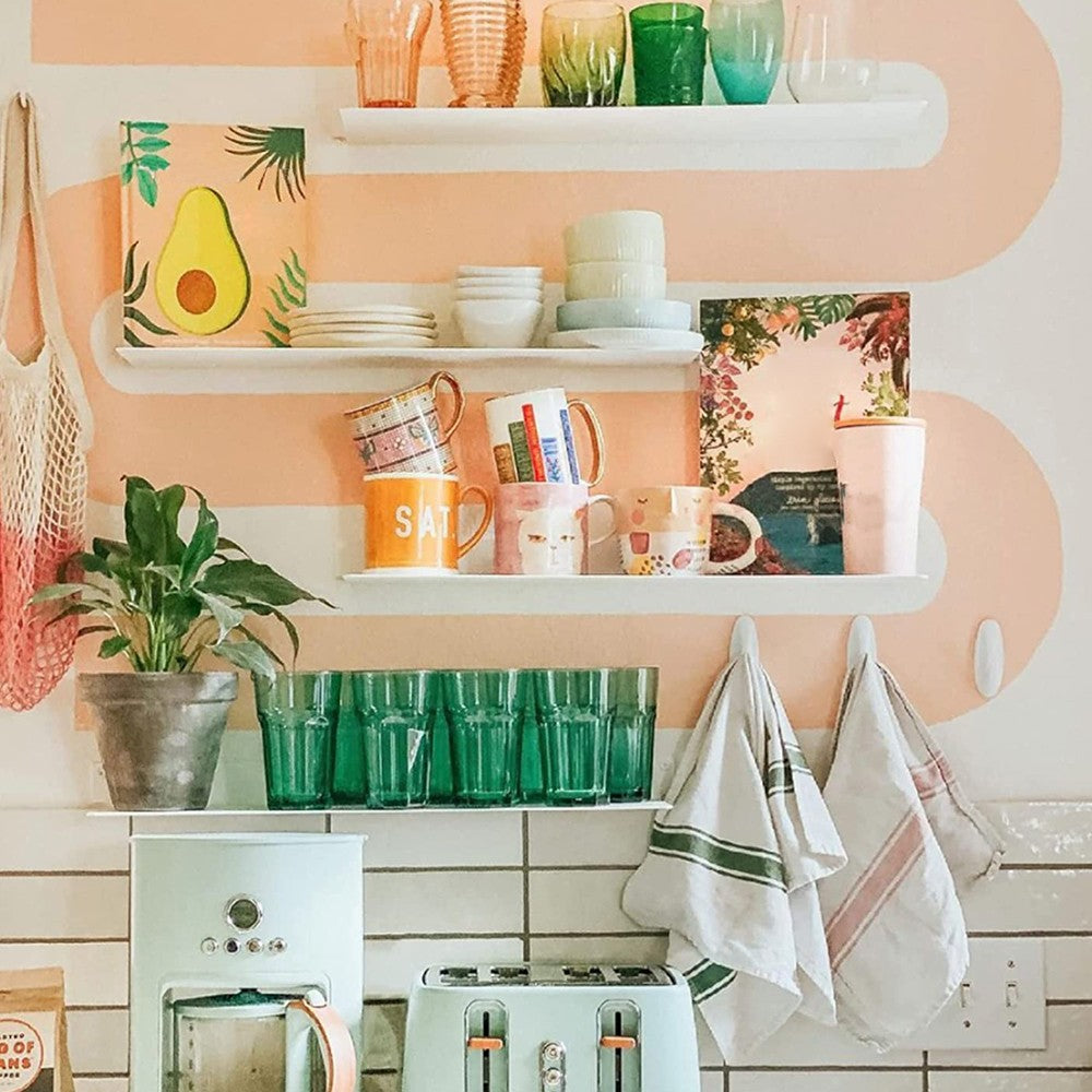 40cm Bathroom Floating Shelf Wall Mounted Cosmetic Storage Display Rack White