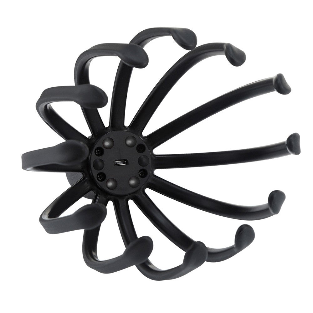 Scalp Head Massager Automatic Turn Off Electric Massager Black 650mAh