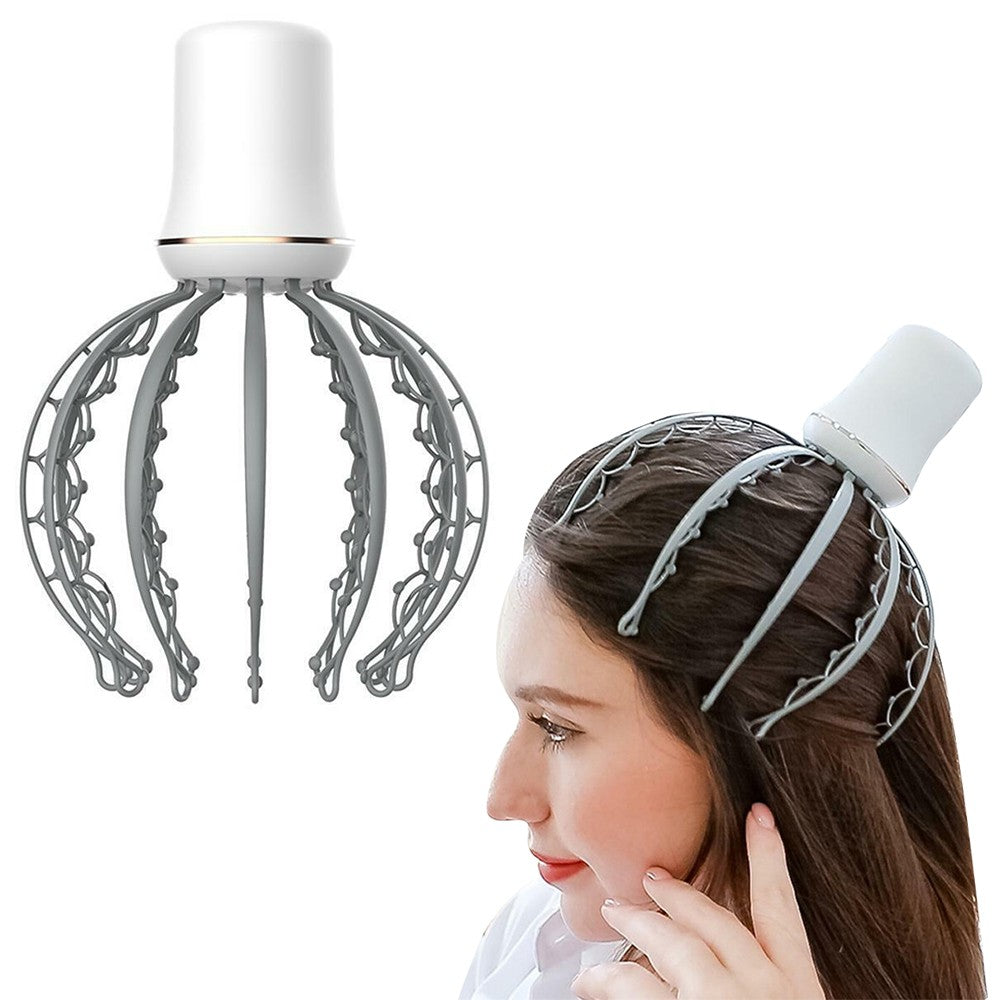 Electric Head Massager Octopus Claw Scalp Massage Tool Grey