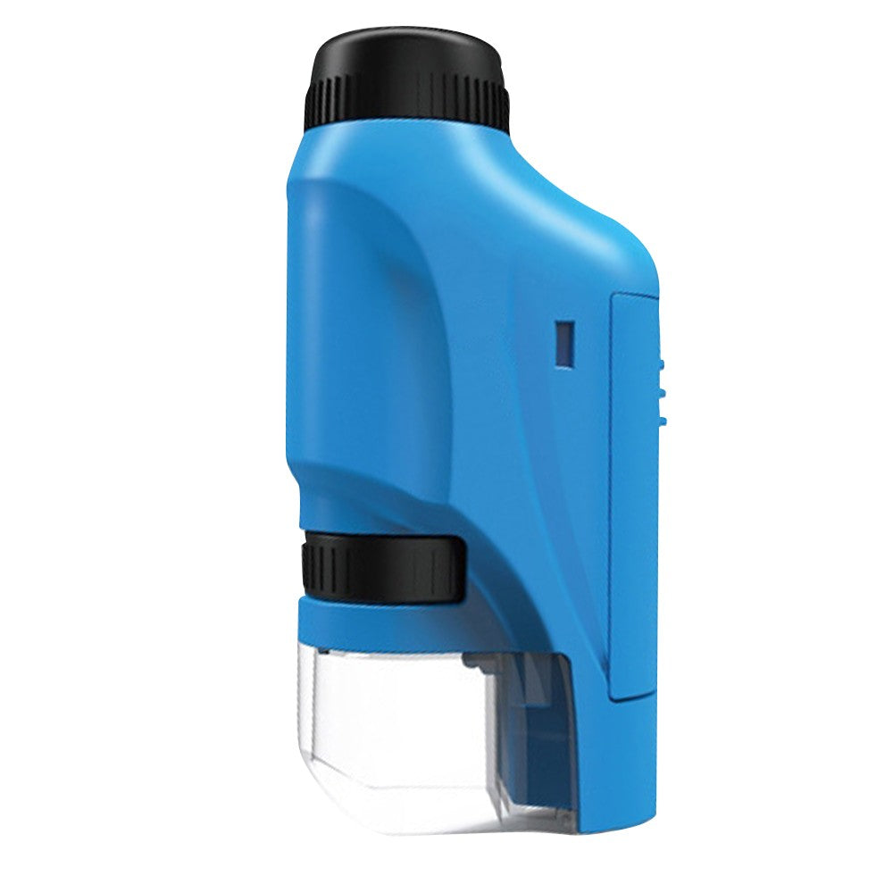 60X Magnifying Mini Microscope Kids Science Toy Educational Microscope Kit Blue