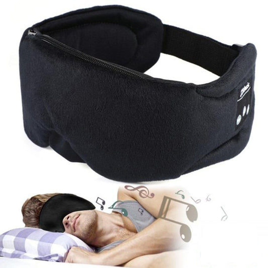 Bluetooth 5.0 Sleeping Headphones Headband Noise Reduction Sleep Eye Mask Black