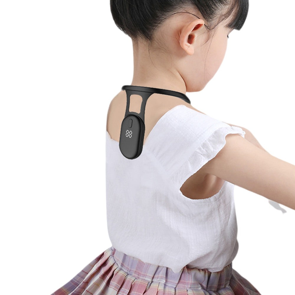 1Pc LCD Display Posture Corrector Portable Body Shaping Neck Instrument Black