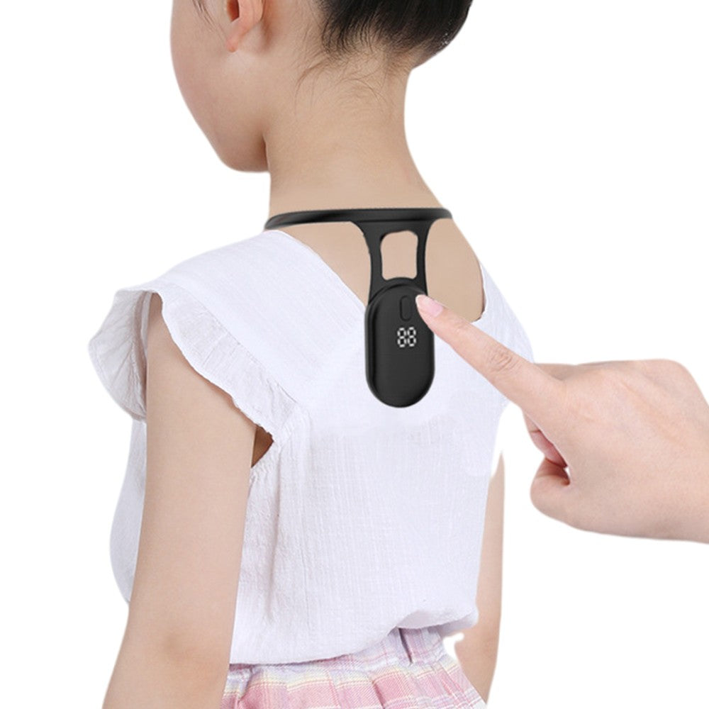 1Pc LCD Display Posture Corrector Portable Body Shaping Neck Instrument Black