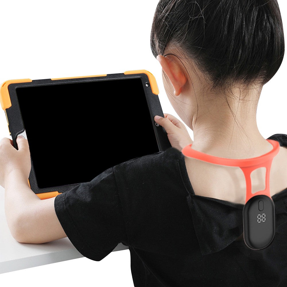 1Pc LCD Display Posture Corrector Portable Body Shaping Neck Instrument Orange